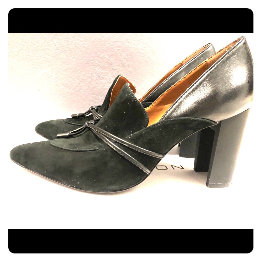 💖2/$50💖 H Halston Black Suede/Leather Shoe